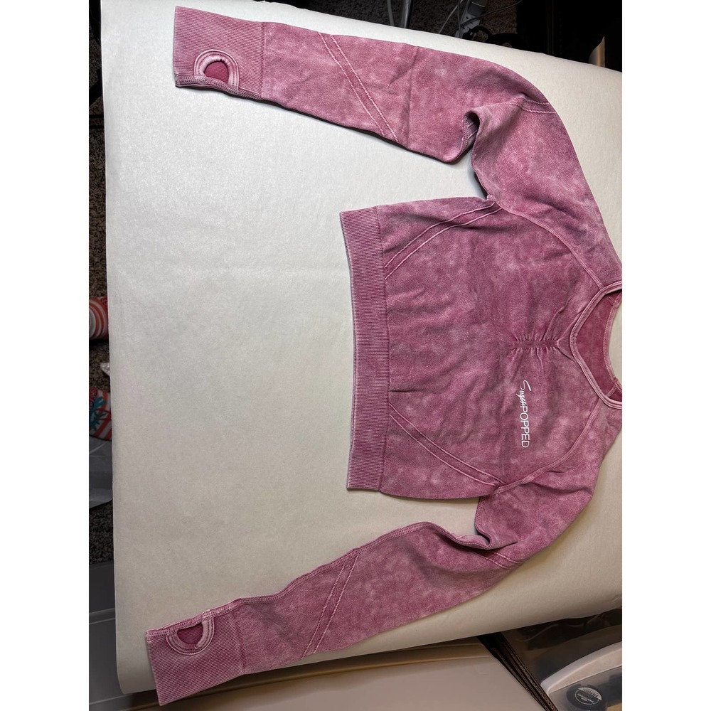 NWOT Sugar Popped Women's size S Cropped Top & Legging Extreme Lift Set Rtl $59 - Picture 2 of 10